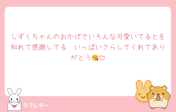 しずくちゃんのおかげでいろんな可愛いてるとを知れて感謝してる🩷いっぱいさらしてくれてありがとう😘