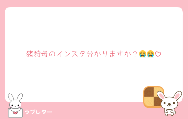 猪狩母のインスタ分かりますか？😭😭