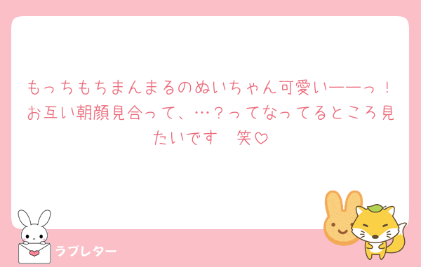 もっちもちまんまるのぬいちゃん可愛いーーっ！お互い朝顔見合って、…？ってなってるところ見たいです🩷笑